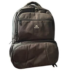 Matein Backpack Lunch Bag 17 inch insulated cooler Lunch Box black